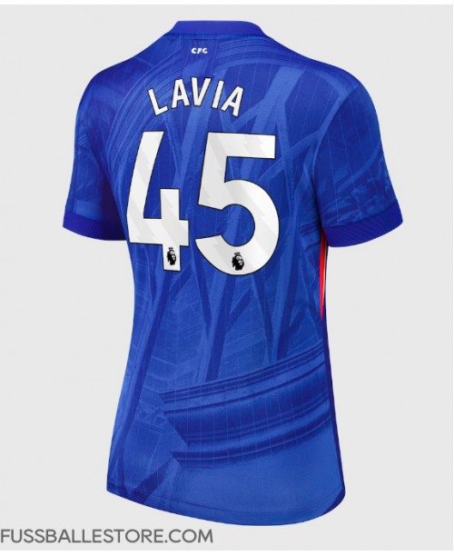 Günstige Chelsea Romeo Lavia #45 Heimtrikot Damen 2025-26 Kurzarm Günstige Chelsea Romeo Lavia #45 Heimtrikot Damen 2025-26 Kurzarm